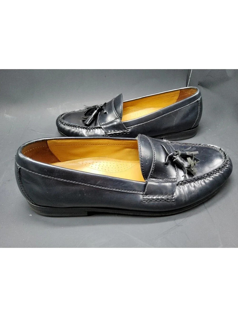 COLE HAAN NikeAir Tassel Loafers C06587 Slip On Dress Shoes Men's 10.5M Black
